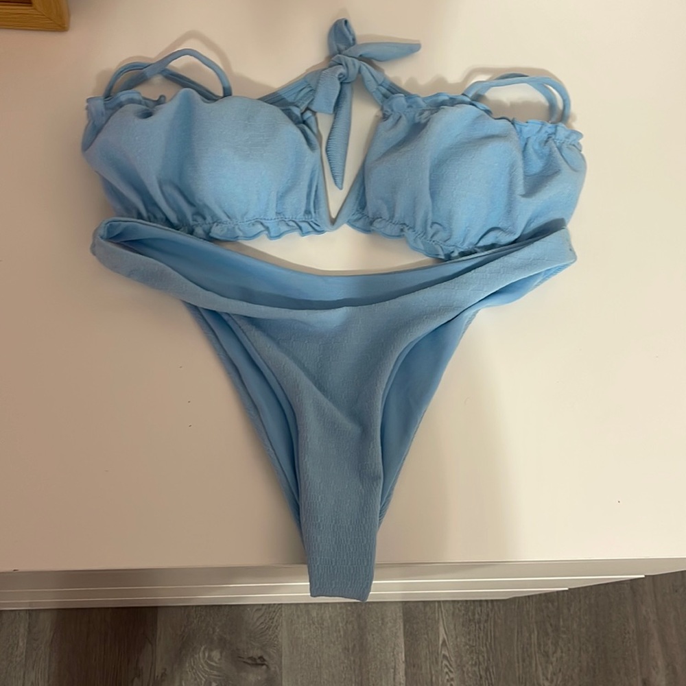 blue bikini